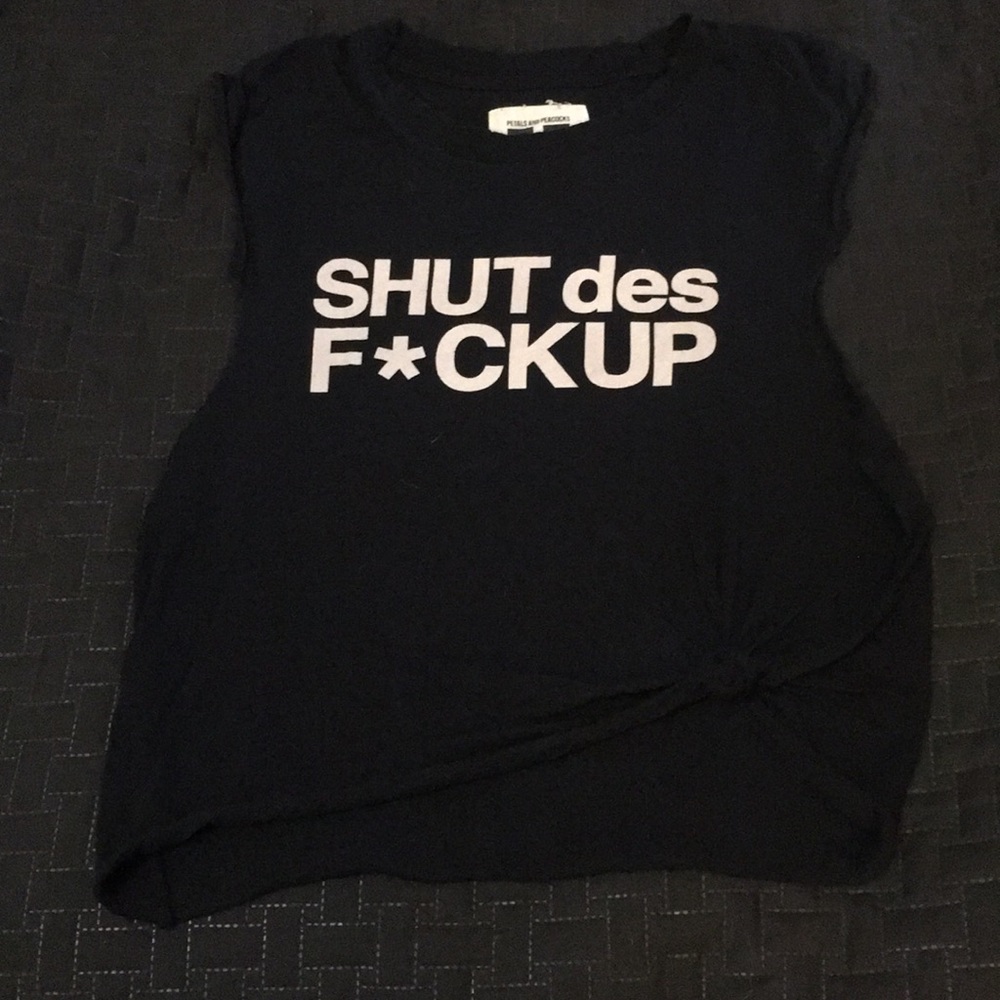 Petals and Peacocks distressed tee.